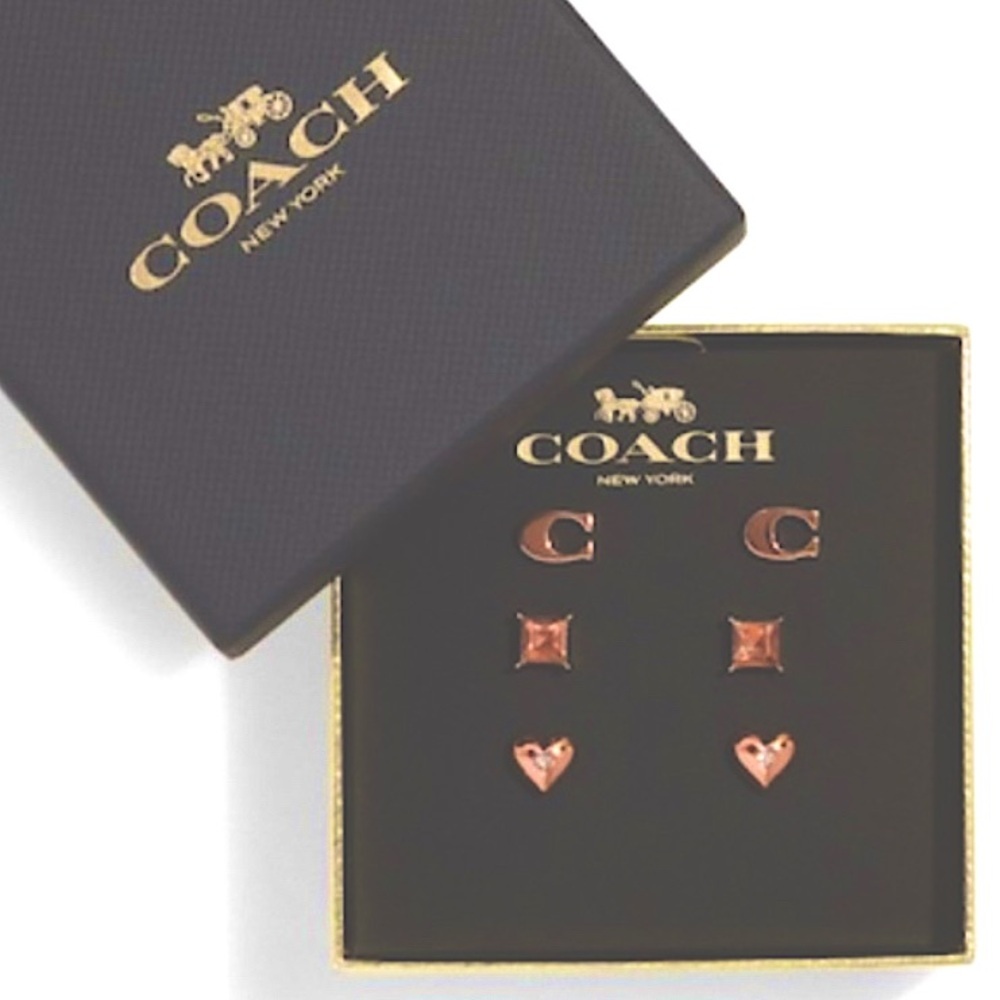 Coach 
3 Pair of Earrings
Classic, Cute, High End 
Brand New In Box